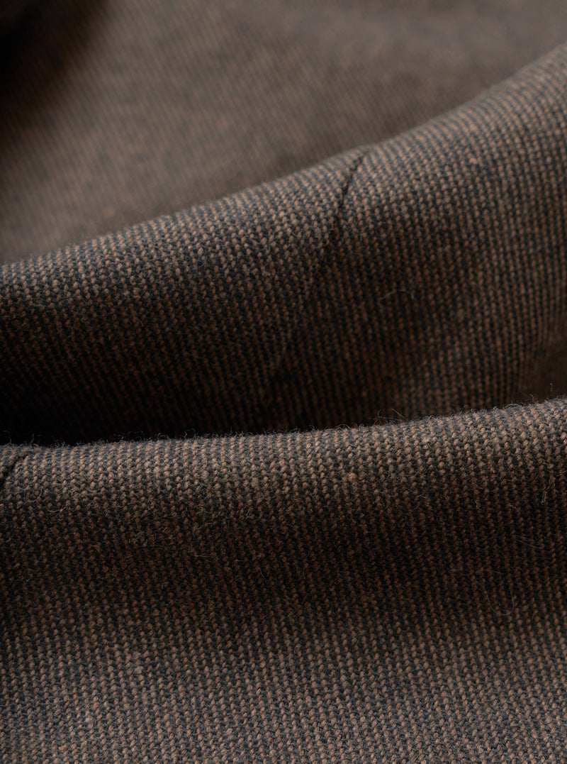Brown Recycled Italian Tweed Two Button Jacket