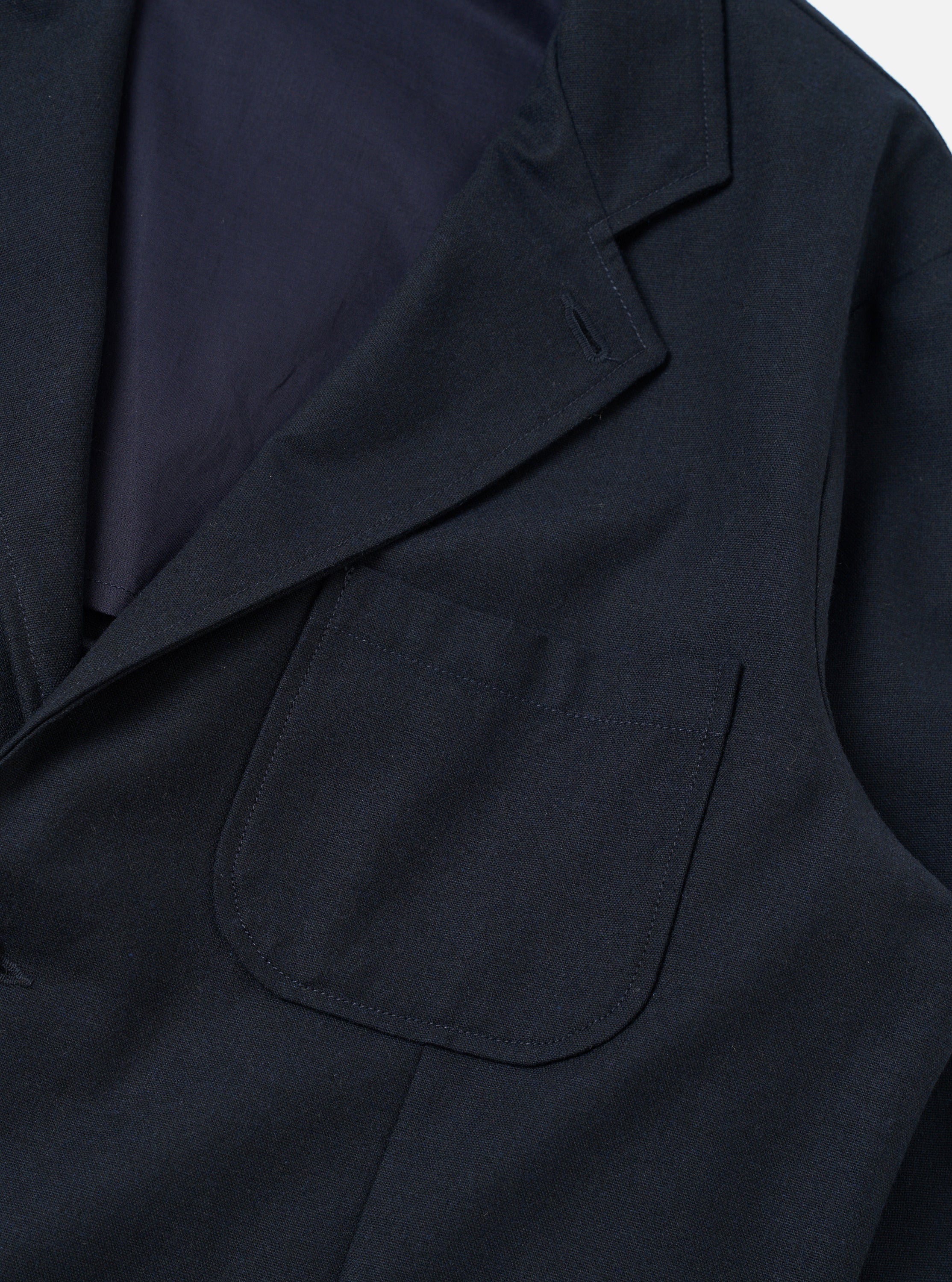 Men's Navy Recycled Italian Tweed Two Button Jacket – Universal Works