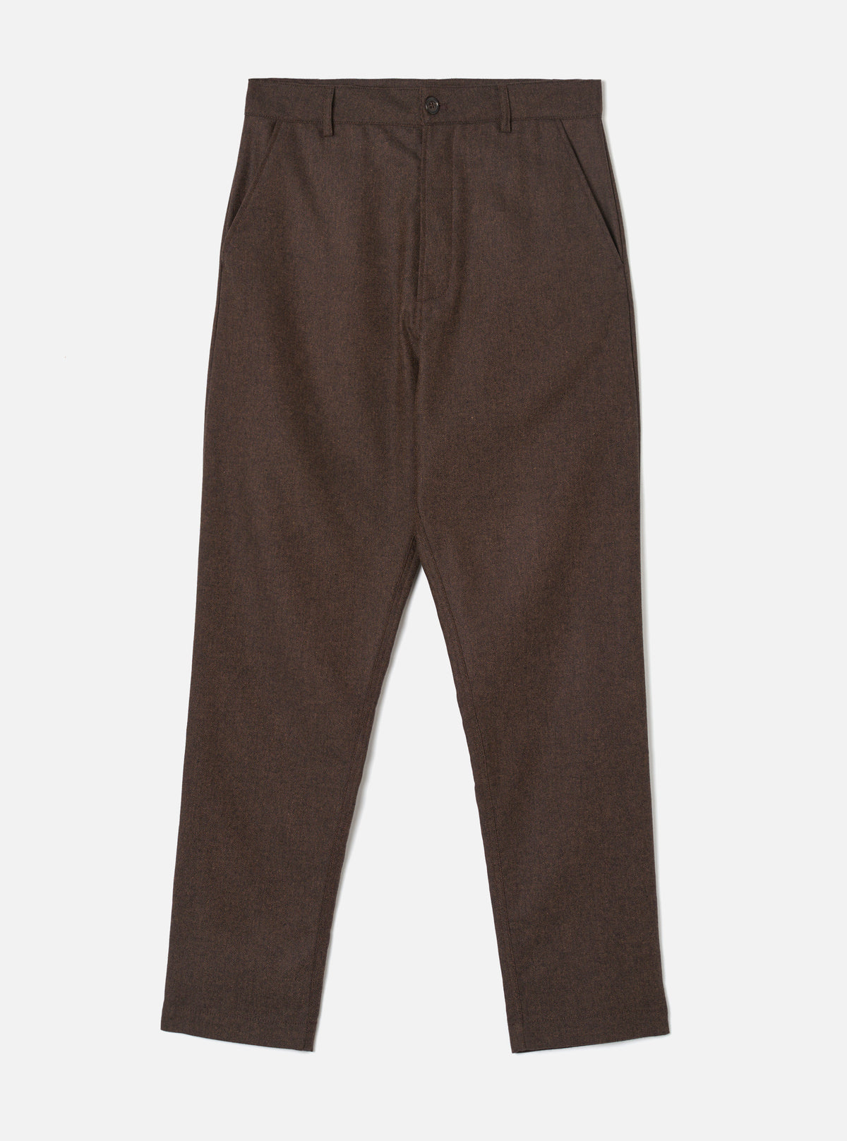 Brown Recycled Italian Tweed Military Chino
