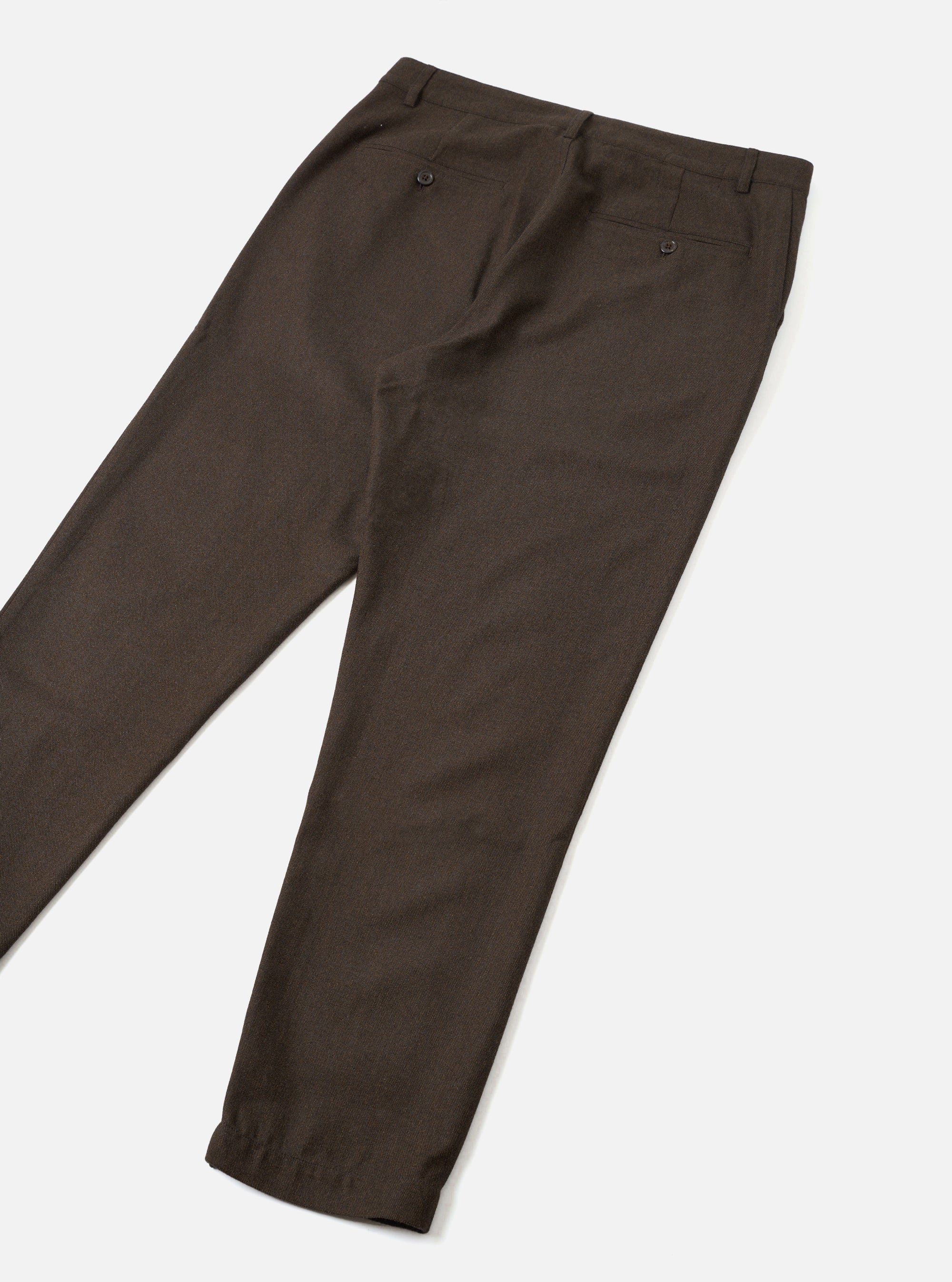 Brown Recycled Italian Tweed Military Chino