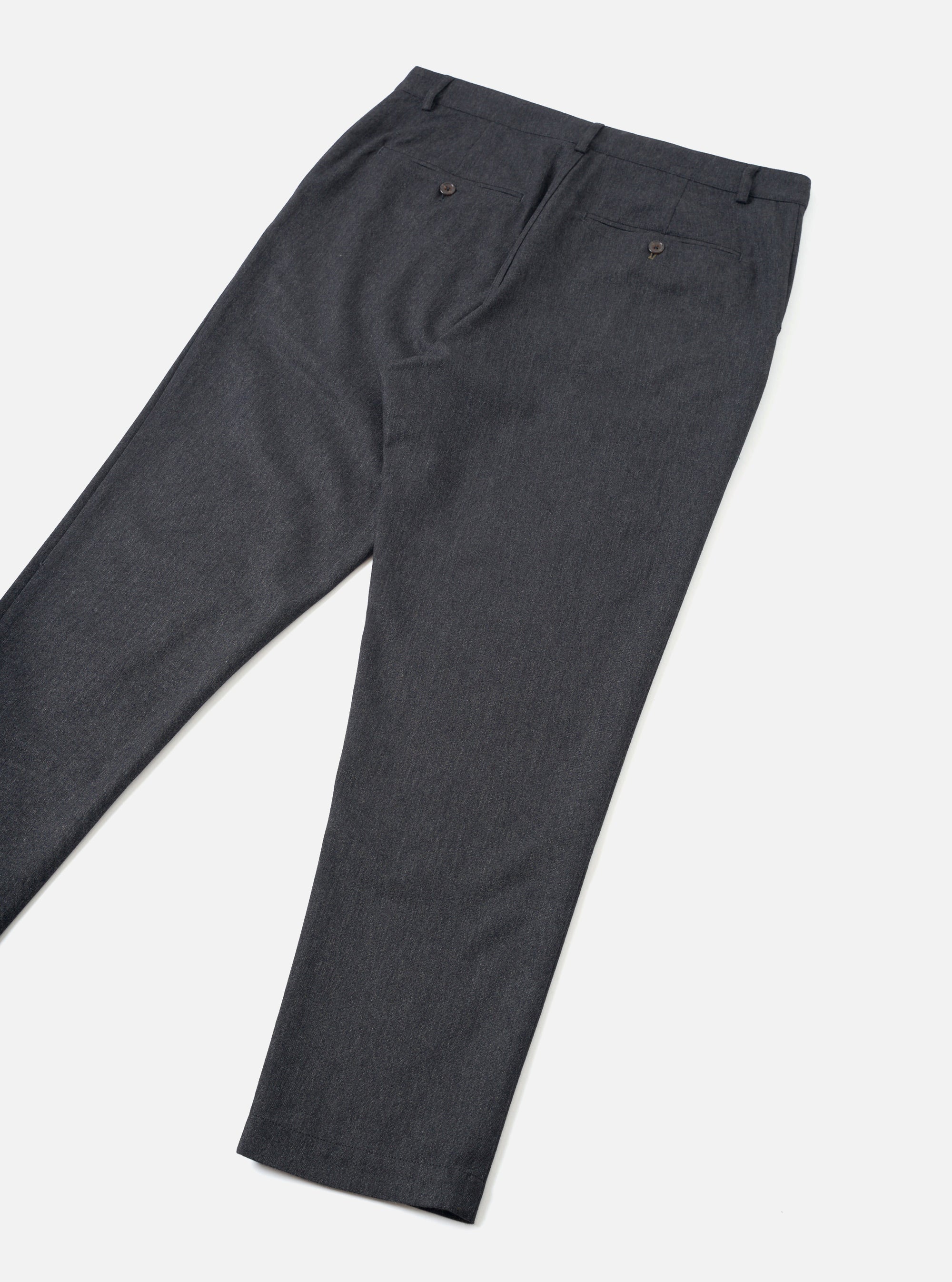 Charcoal Recycled Italian Tweed Military Chino