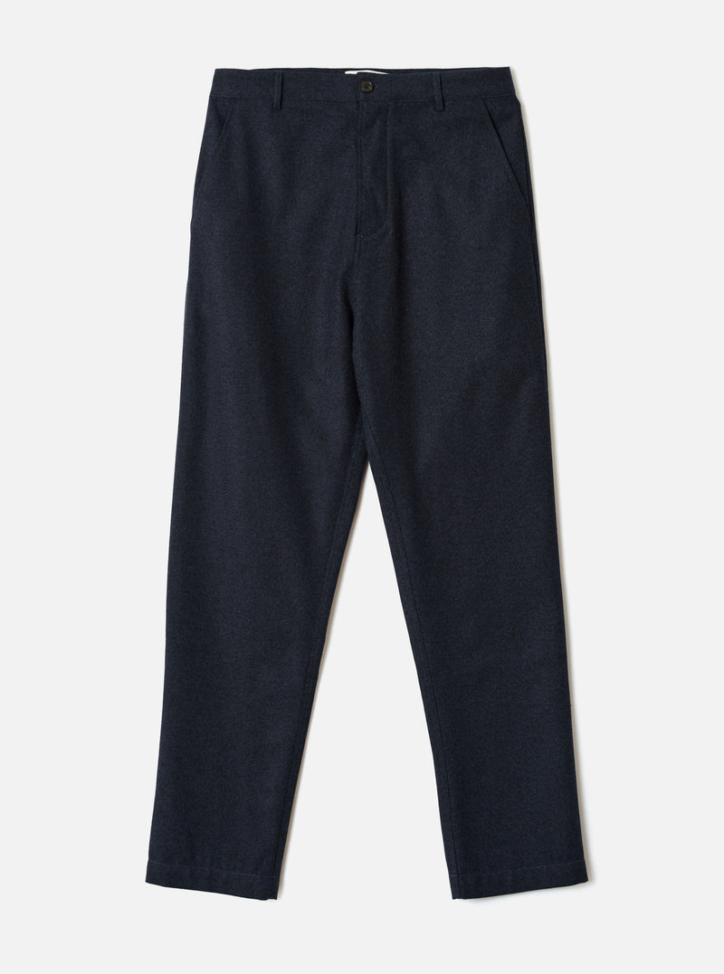Navy Recycled Italian Tweed Military Chino