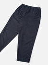 Navy Recycled Italian Tweed Pleated Track Pant