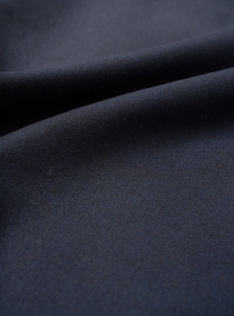 Navy Recycled Italian Tweed Pleated Track Pant