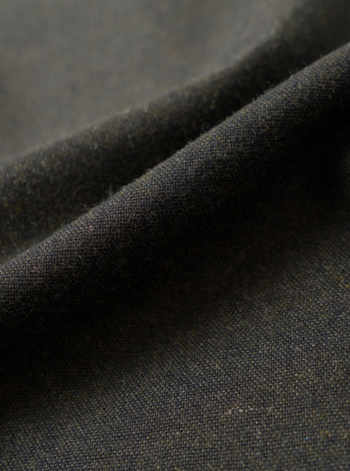 Olive Recycled Italian Tweed Pleated Track Pant