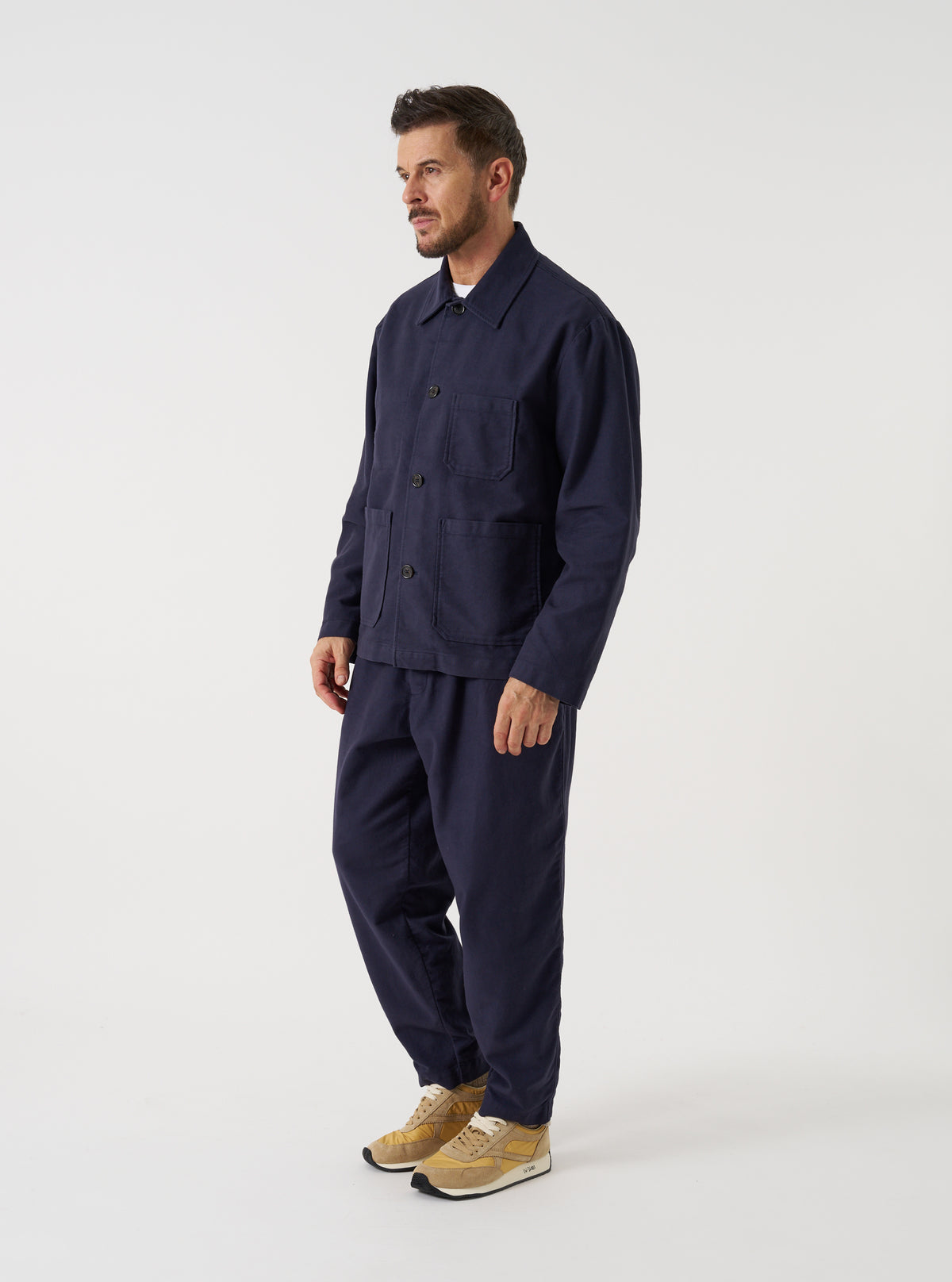 Navy Comfort Moleskin Ives Jacket