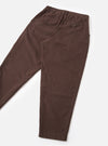 Brown Comfort Moleskin Pleated Track Pant