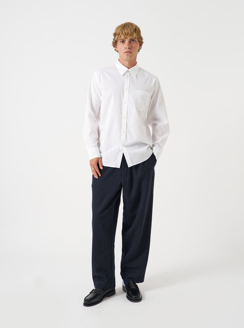 Navy Airline Flannel Oxford Pant
