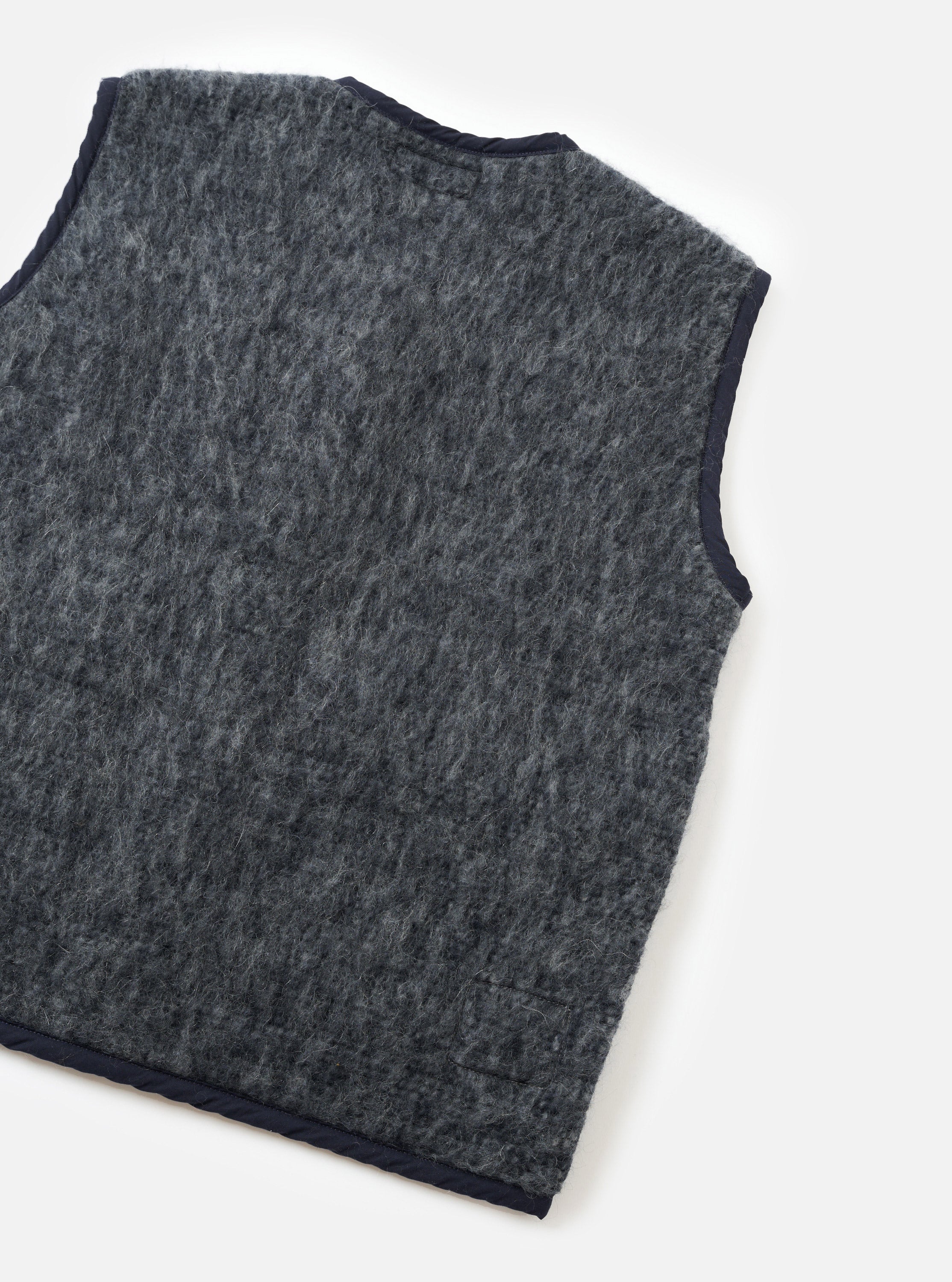 Men's Navy/Pale Grey Losso Mohair Mix Lancaster Gilet – Universal