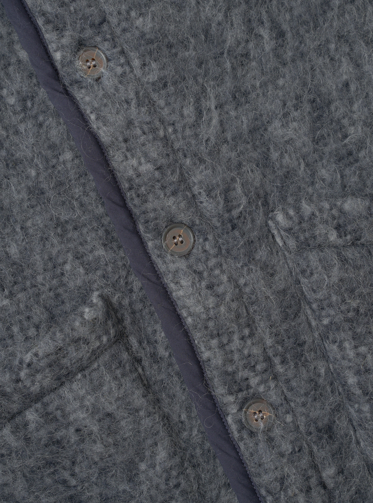 Navy/Pale Grey Losso Mohair Mix Lancaster Gilet
