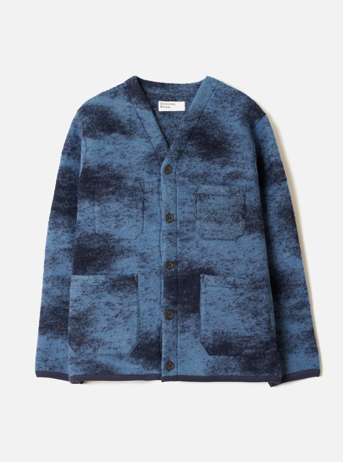 Blue Cloud Camo Knit Cardigan