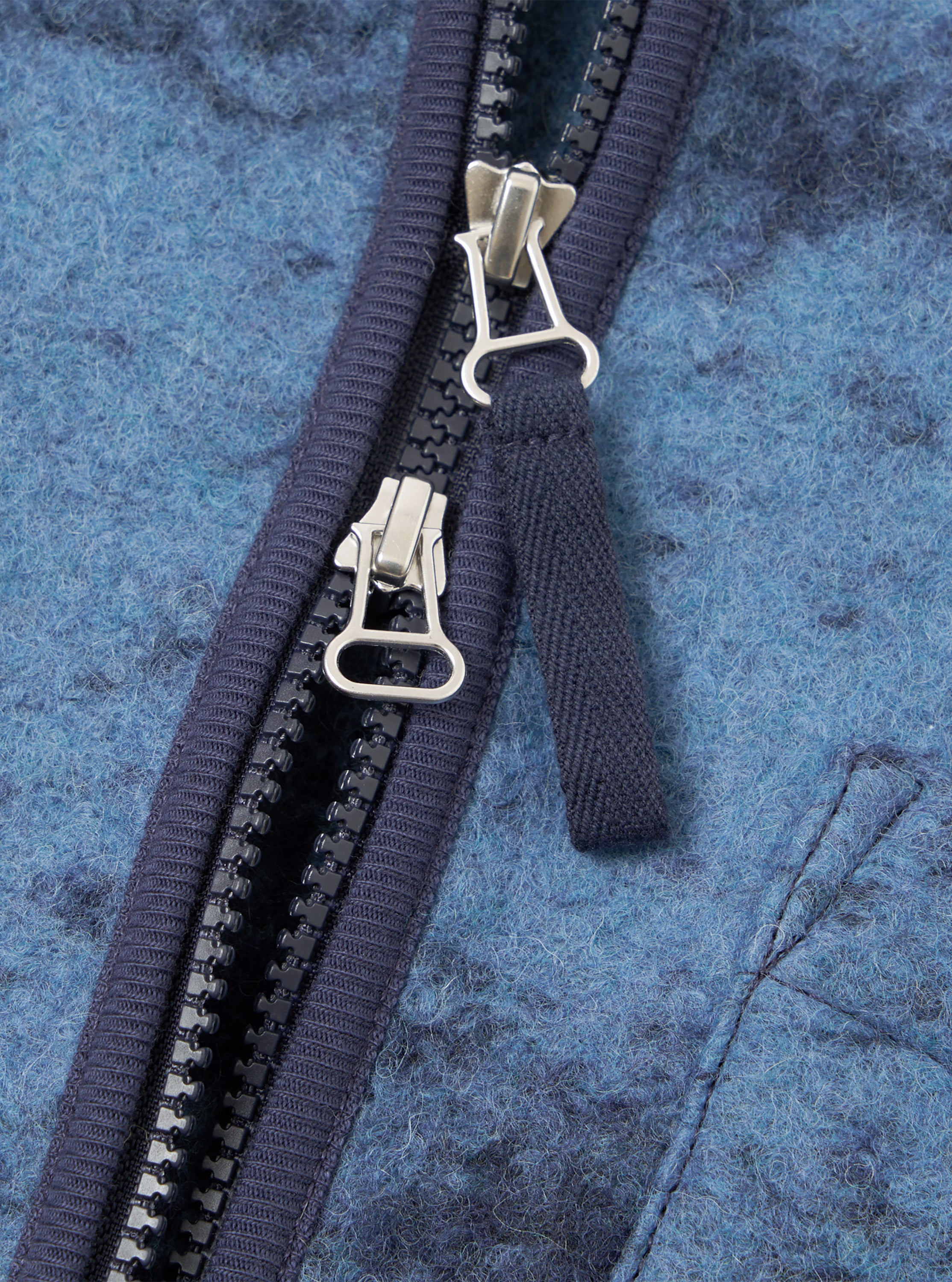 Men's Blue Cloud Camo Knit Zip Gilet – Universal Works