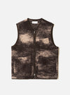Brown Cloud Camo Knit Zip Gilet
