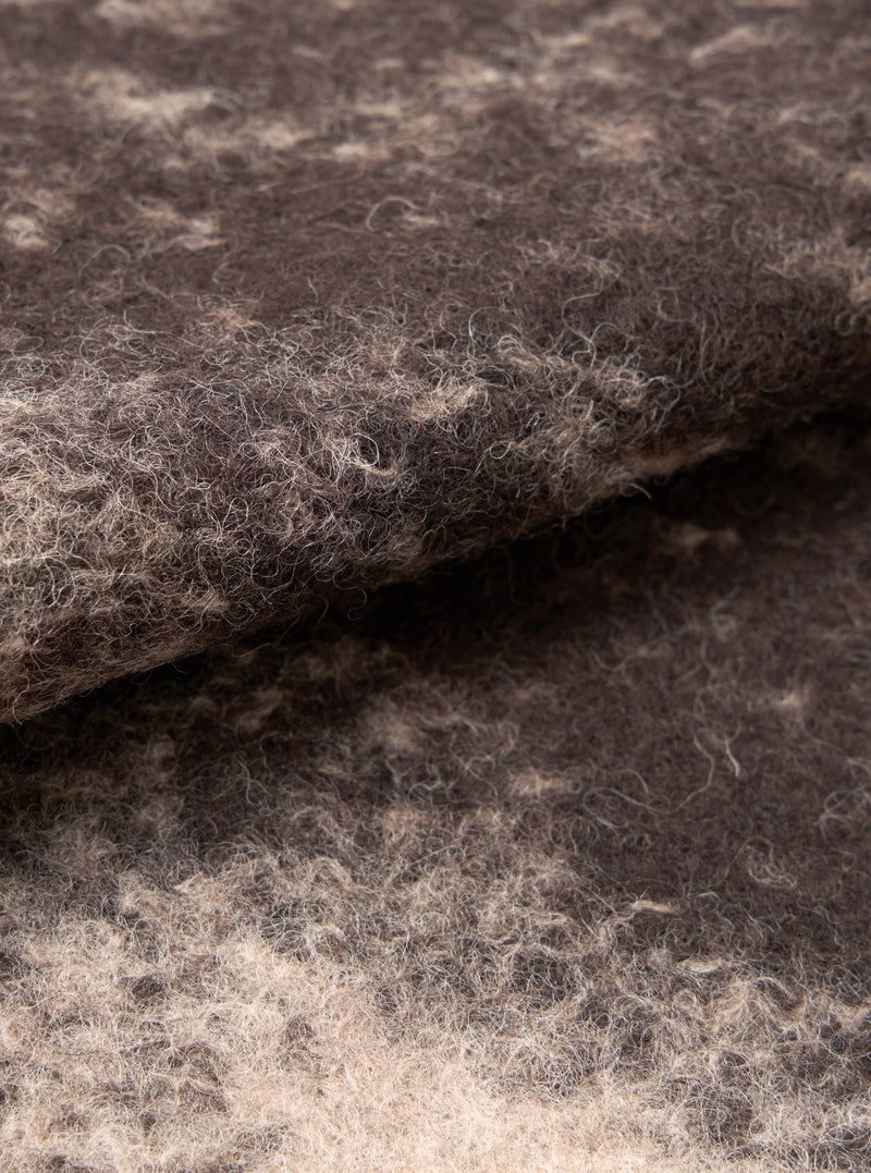 Brown Cloud Camo Knit Zip Gilet