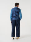Blue Cloud Camo Knit Zip Gilet