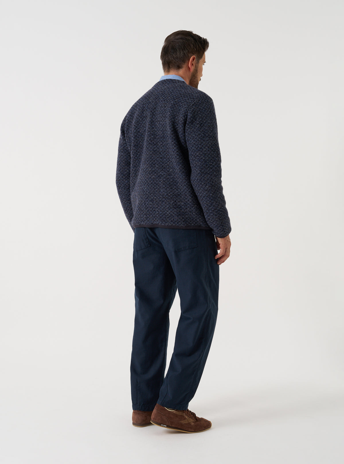 Charcoal Diamond Fleece Cardigan