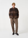 Brown Pino Wool Fleece Cardigan