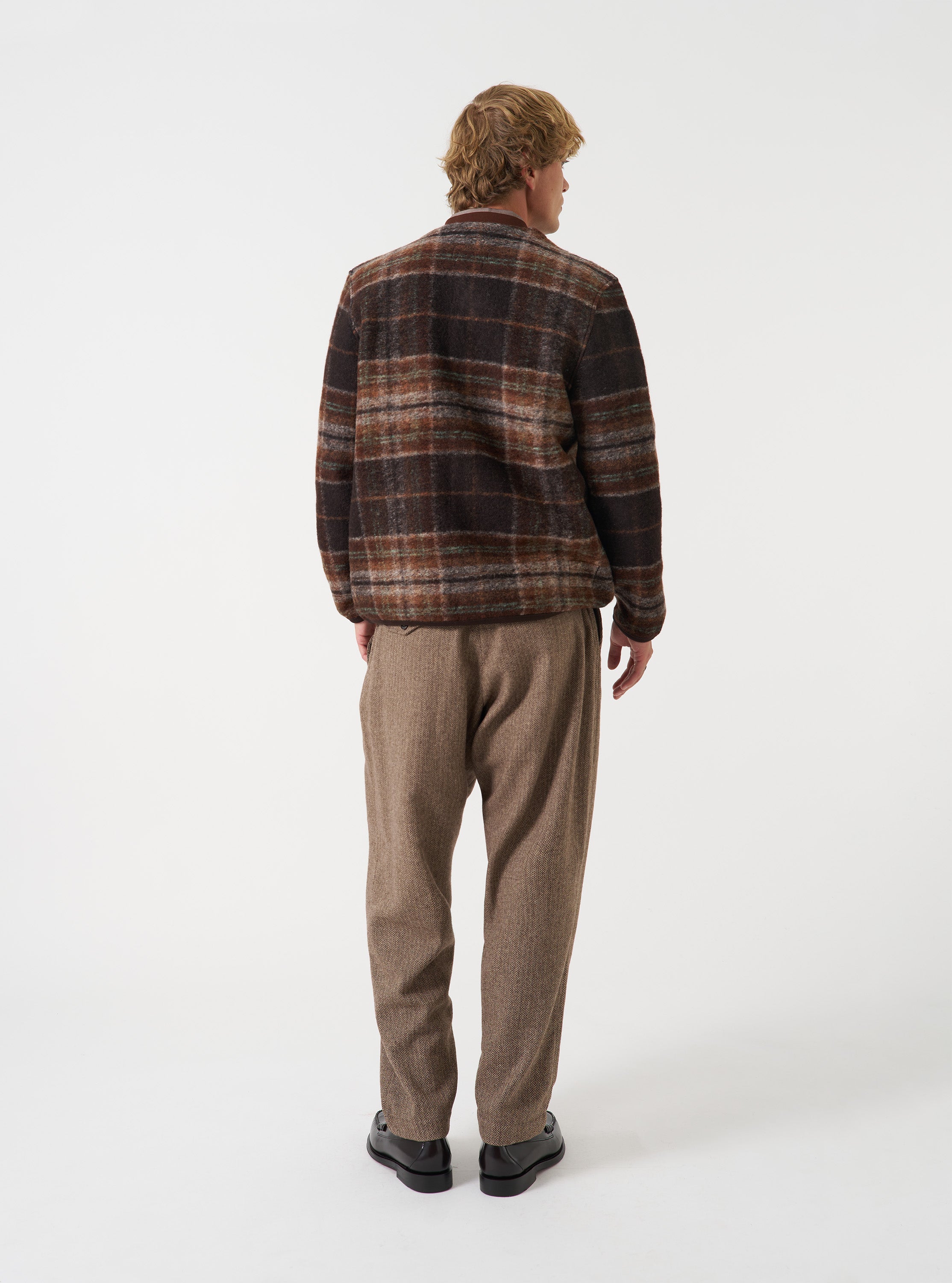 Men's Brown Pino Wool Fleece Cardigan – Universal Works