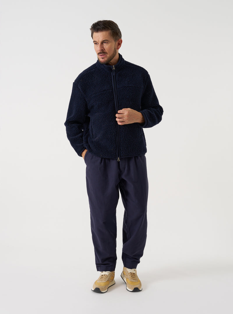 Navy Artic Fleece Hep Mountain Jacket