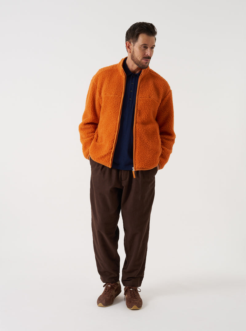 Orange Artic Fleece Hep Mountain Jacket