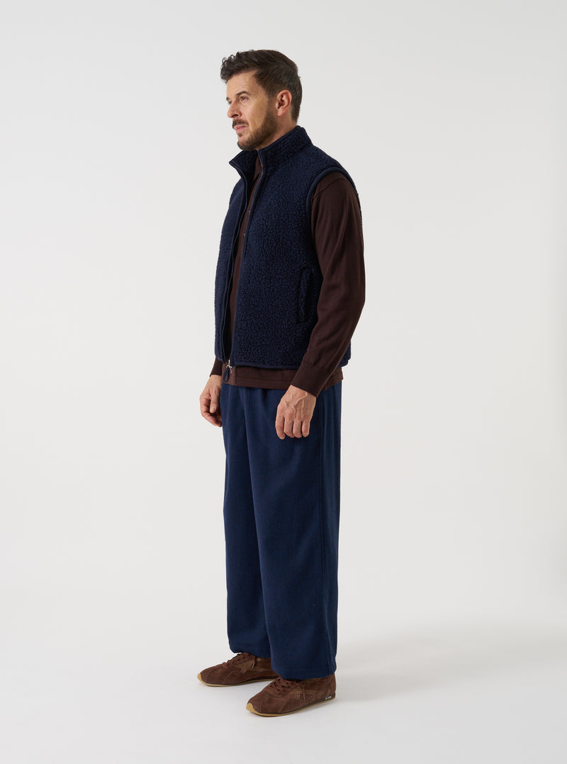 Navy Artic Fleece Hep Mountain Gilet