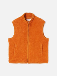 Orange Artic Fleece Hep Mountain Gilet