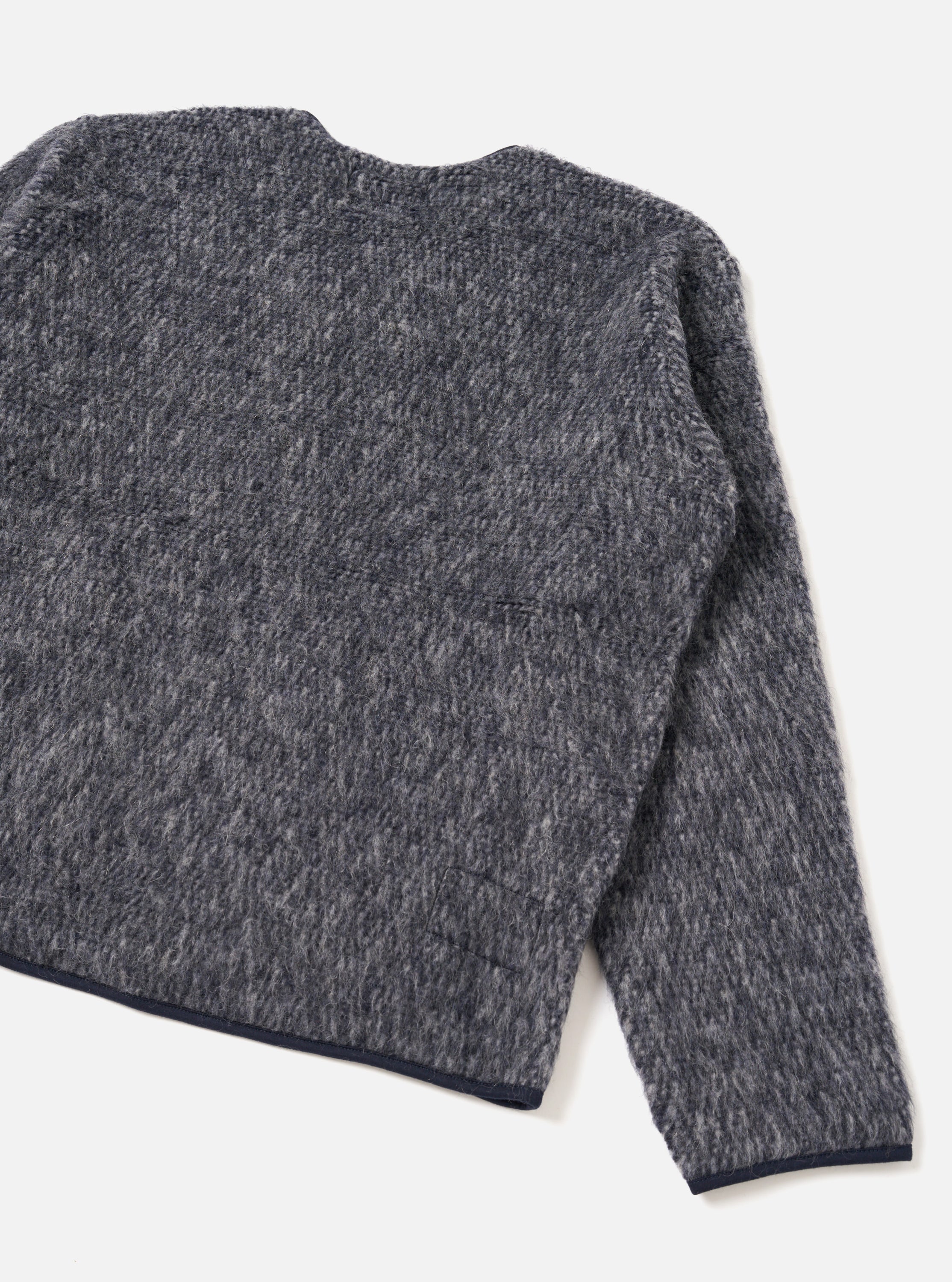 Men's Navy/Pale Grey Losso Mohair Mix Zip Liner Jacket – Universal