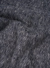 A detailed close-up swatch of the Navy/Pale Grey Losso Mohair Mix Zip Liner Jacket fabric on a plain white background, highlighting the soft mohair blend fibers and woven navy and pale grey pattern.