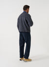 Navy/Pale Grey Losso Mohair Mix Zip Liner Jacket
