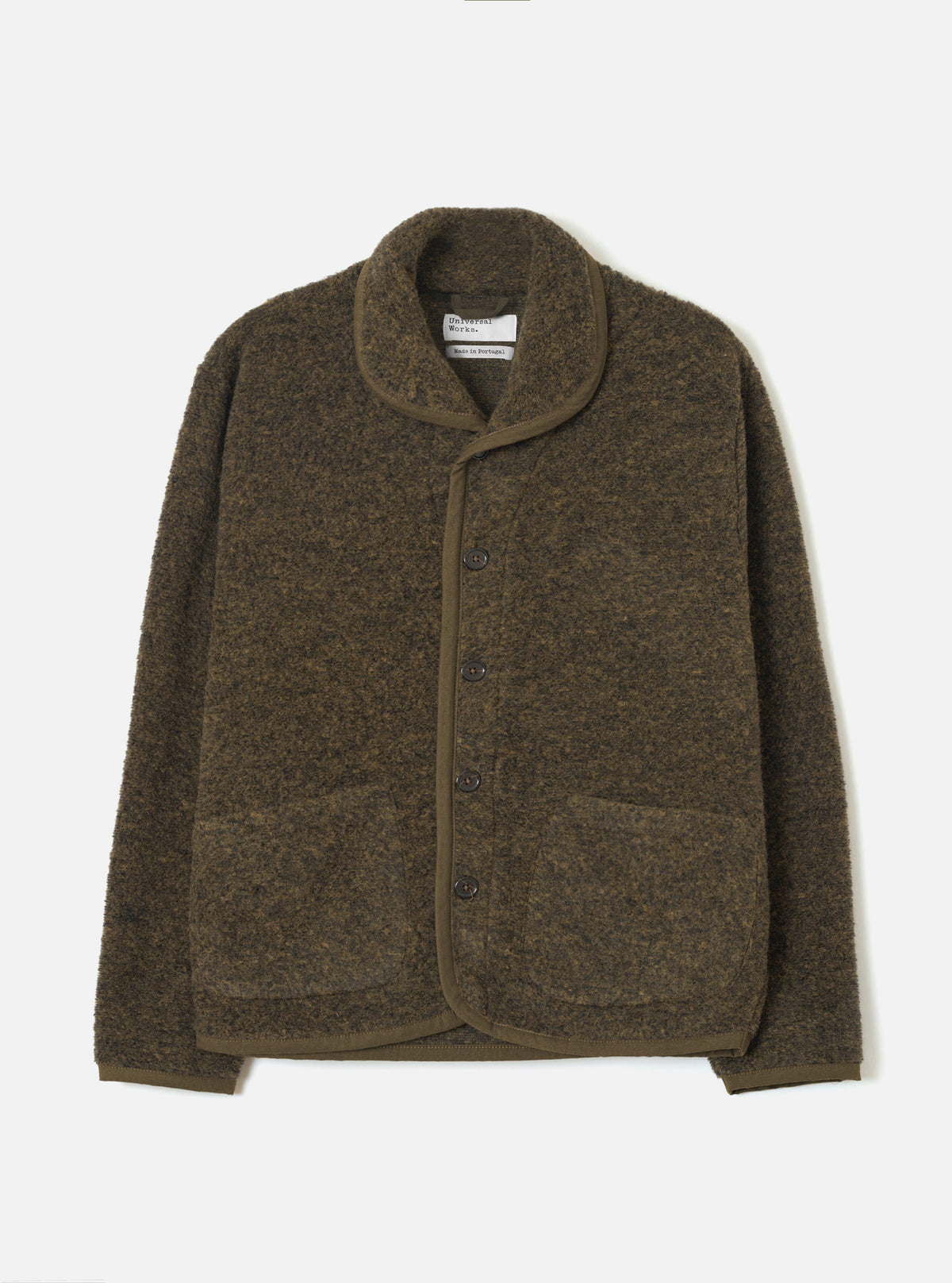 Brown Bouclet Fleece Lancaster Jacket
