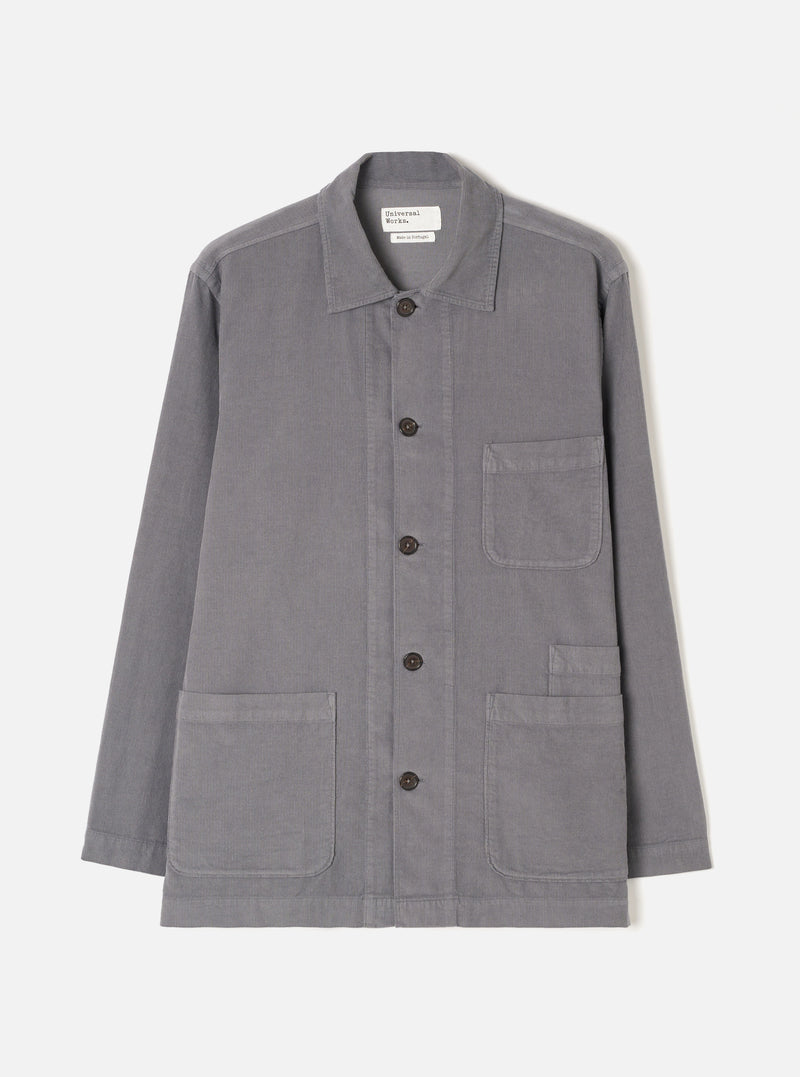 Grey Fine Cord Bakers Overshirt