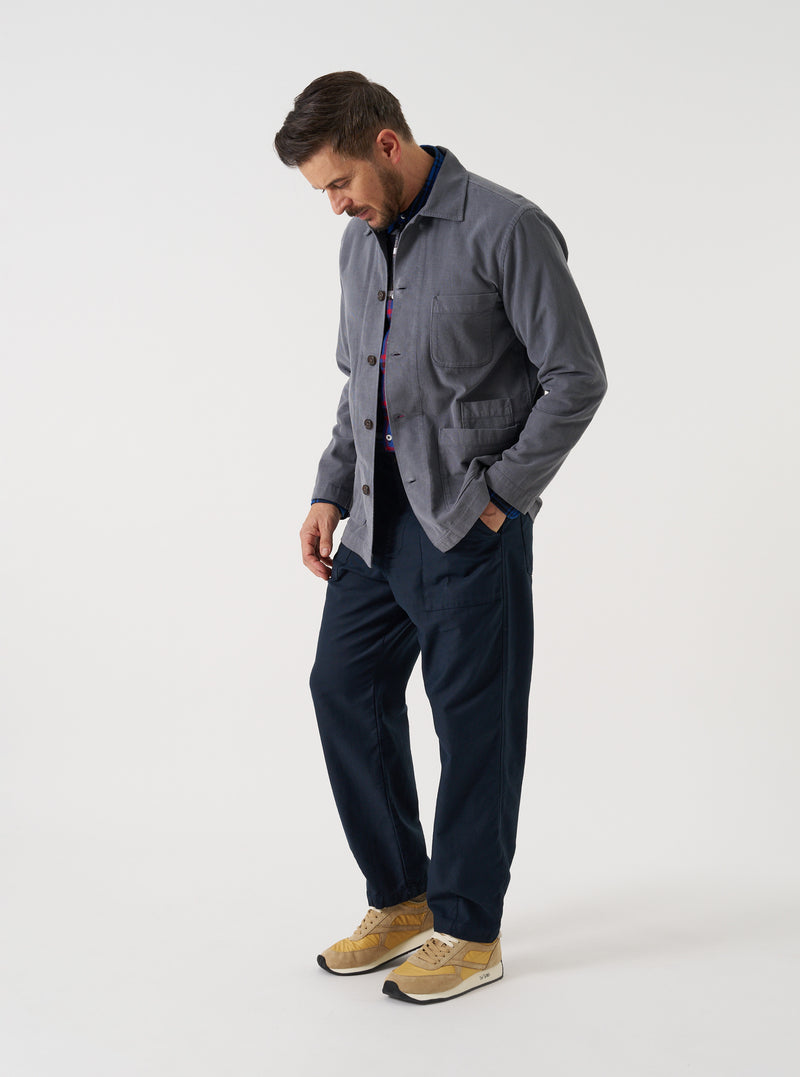 Grey Fine Cord Bakers Overshirt