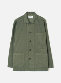 Olive Fine Cord Bakers Overshirt