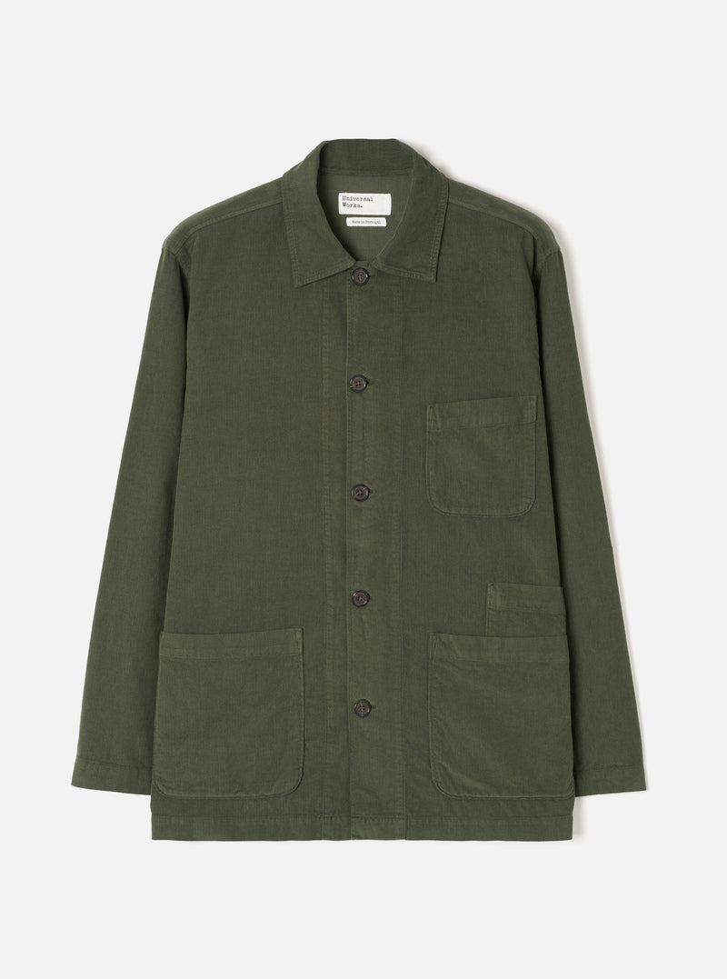 Olive Fine Cord Bakers Overshirt