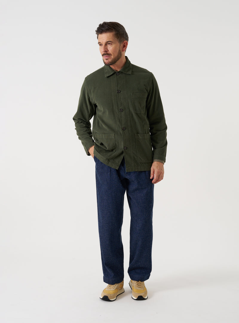 Olive Fine Cord Bakers Overshirt