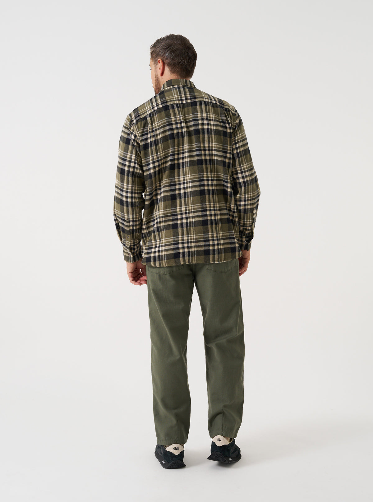 Olive Jazz Check Standard Shirt