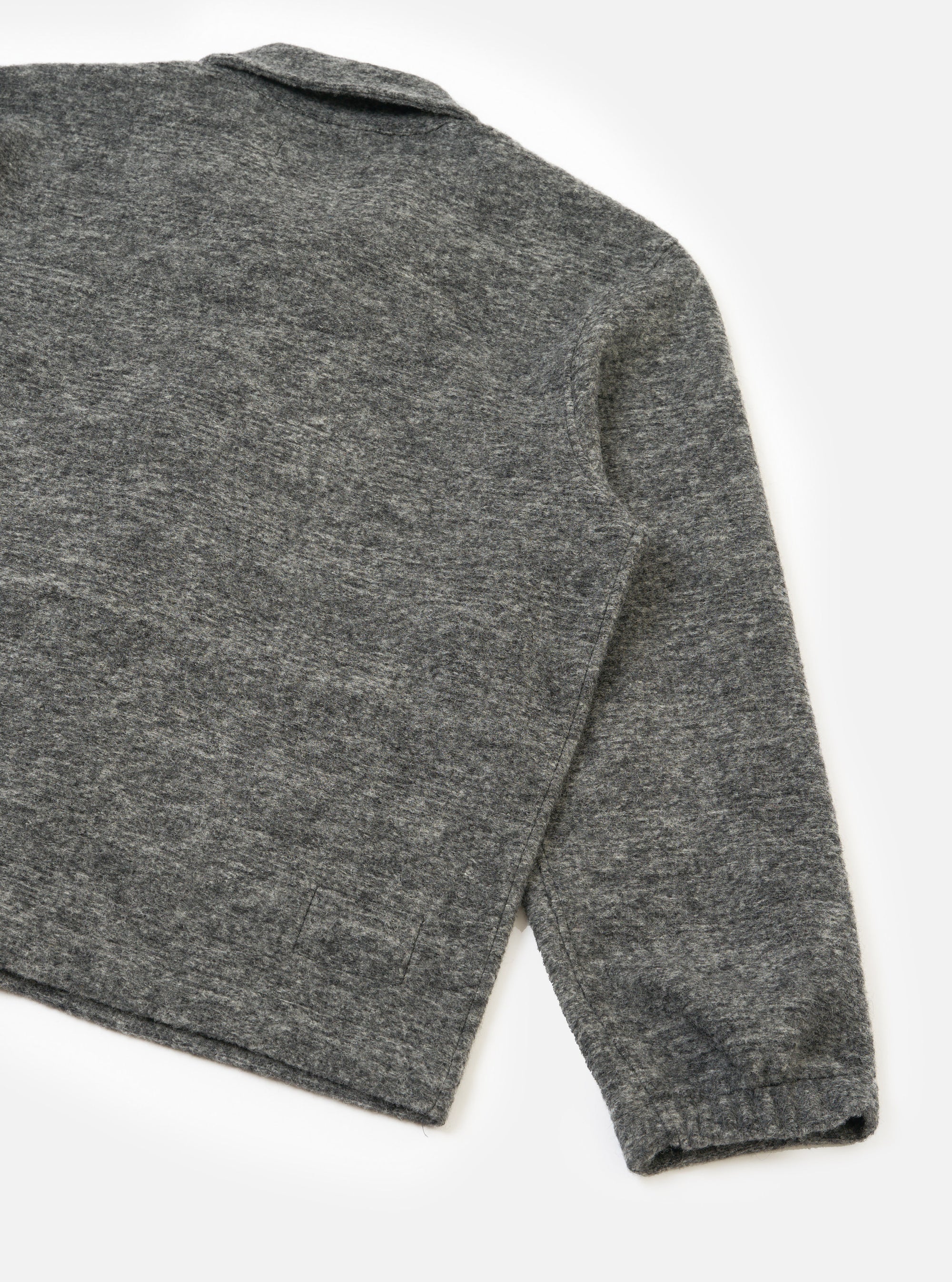 Grey Marl Wool Mix Knit Rams Jacket
