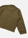Olive Wool Mix Knit Rams Jacket