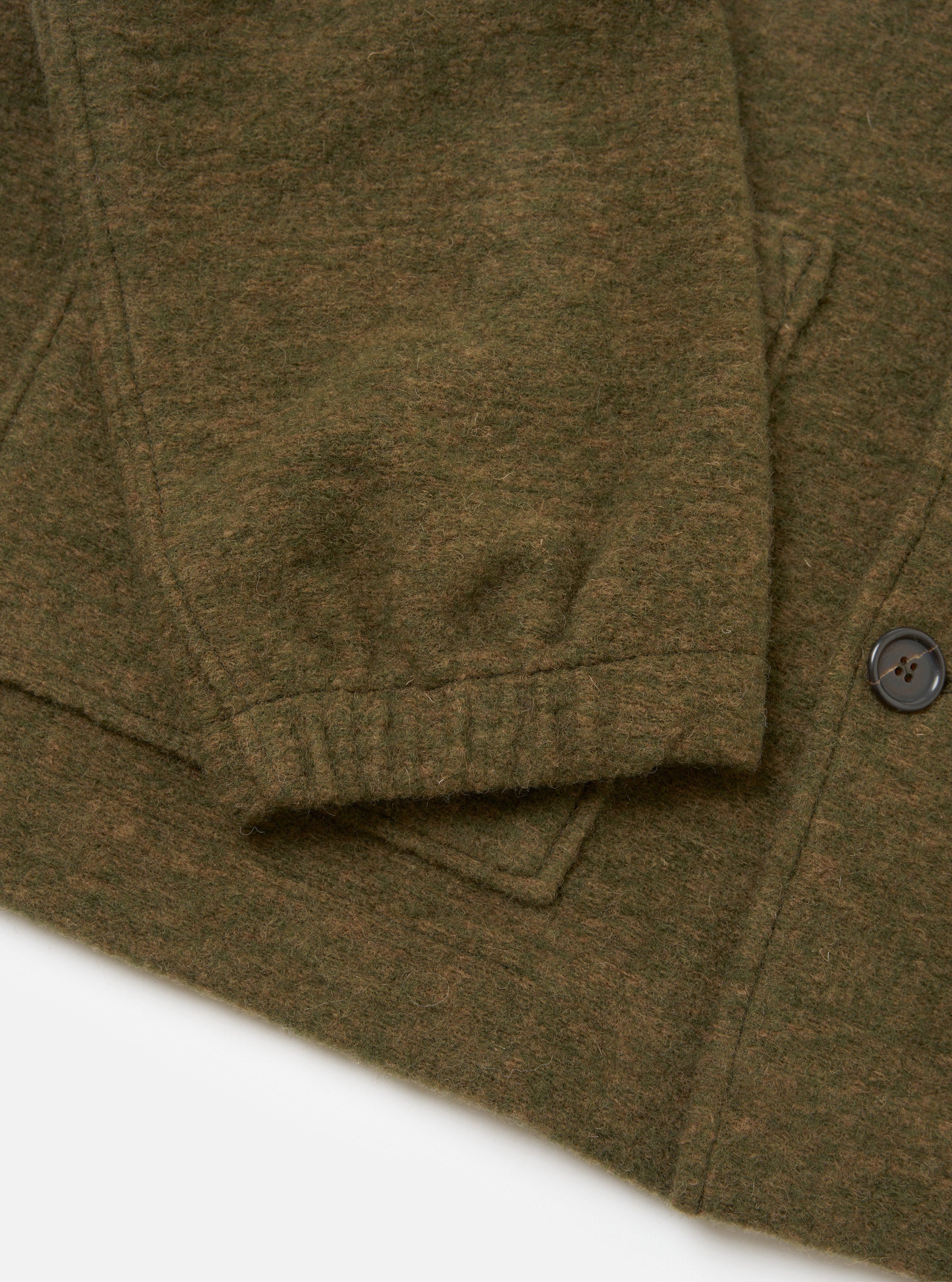 Men's Olive Wool Mix Knit Rams Jacket – Universal Works