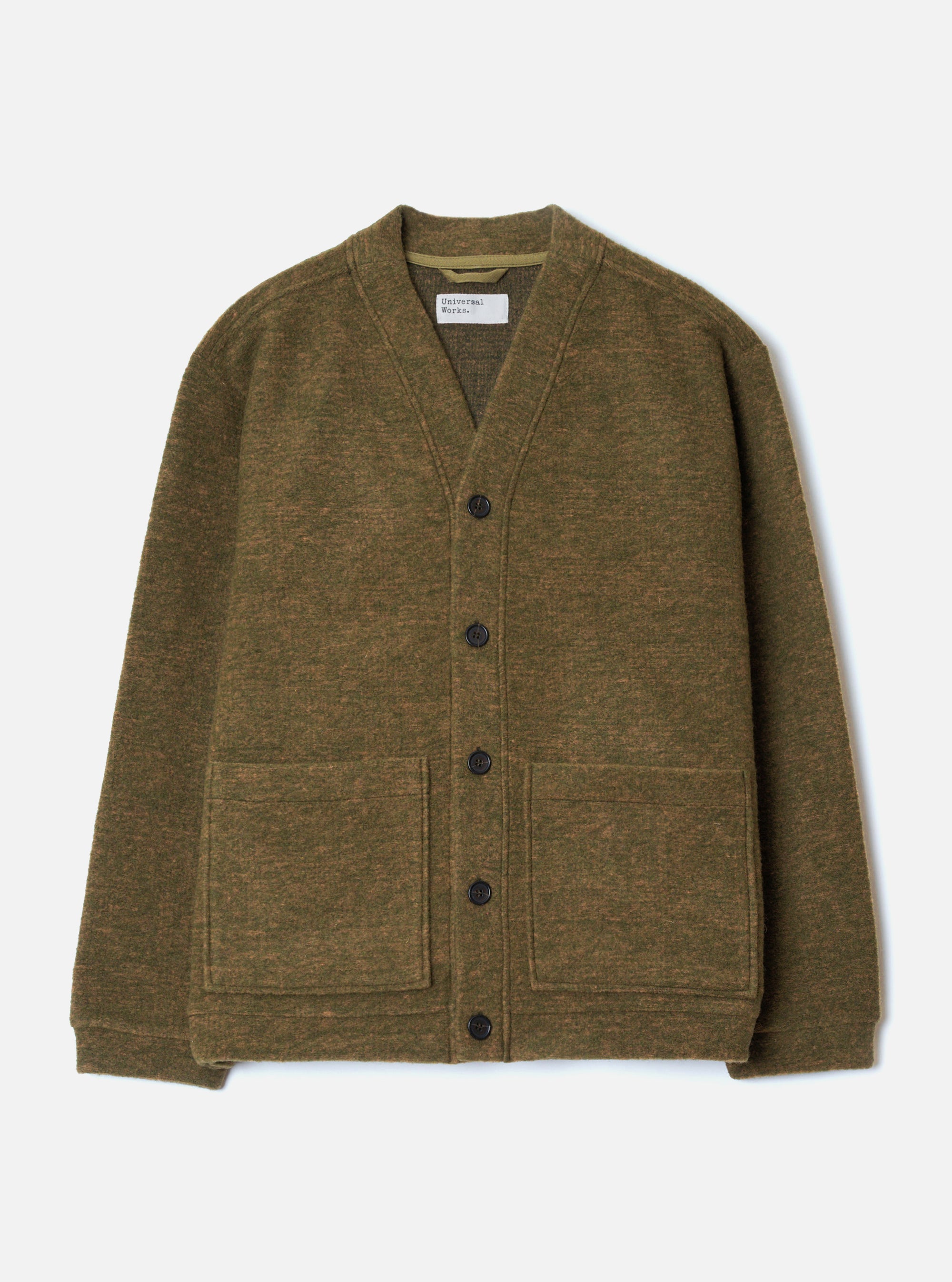 Olive Wool Mix Knit Advance Cardigan