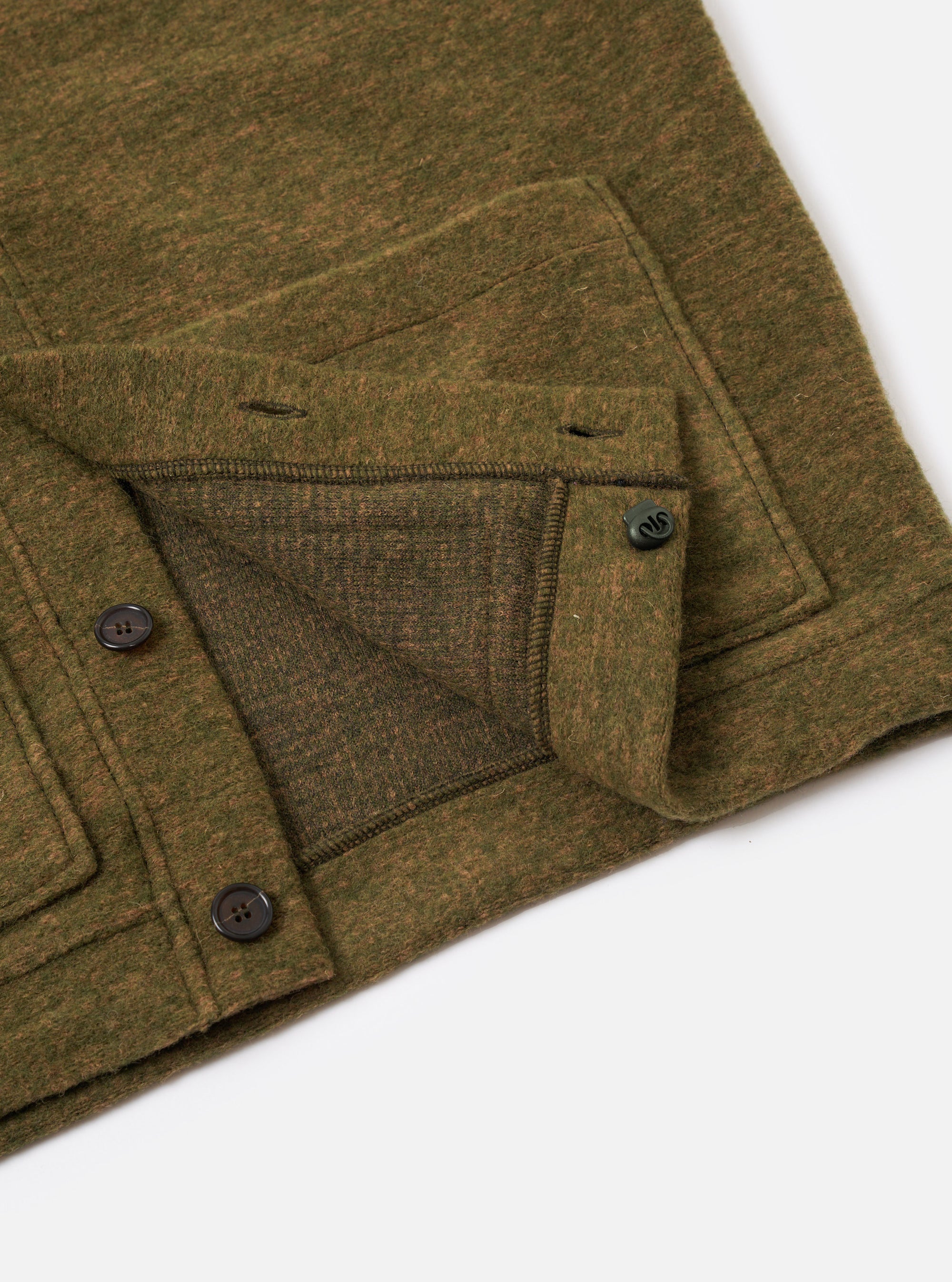 Olive Wool Mix Knit Advance Cardigan