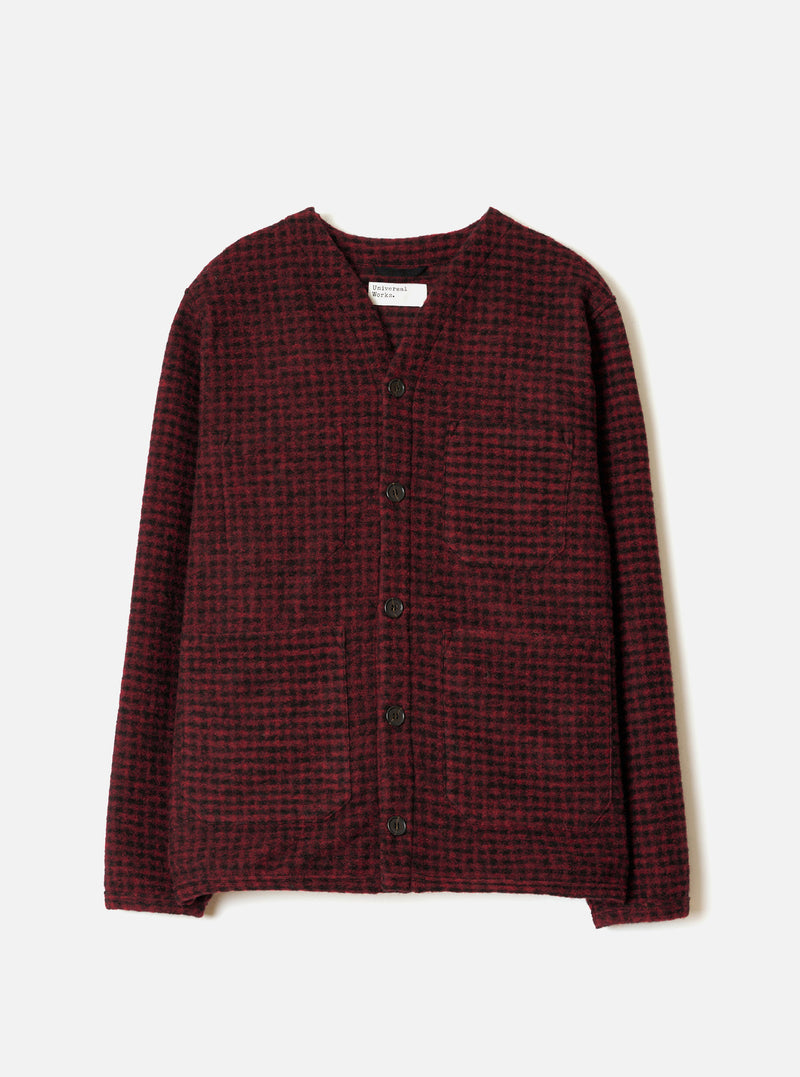 Black/Red 533 Wool Mix Cardigan