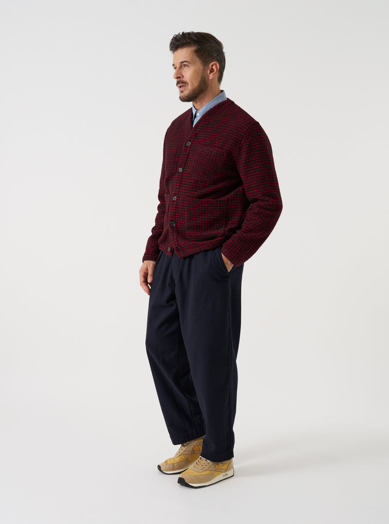 Black/Red 533 Wool Mix Cardigan