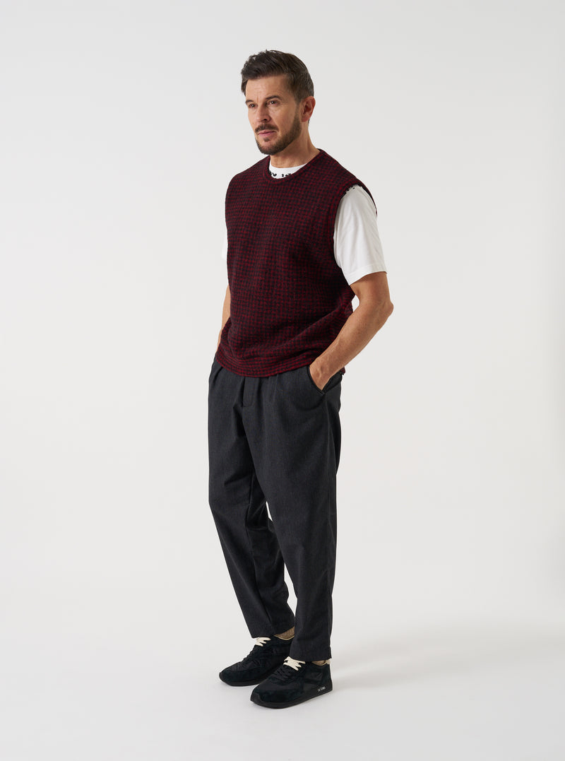 Black/Red 533 Wool Mix Giacomo Tank Top