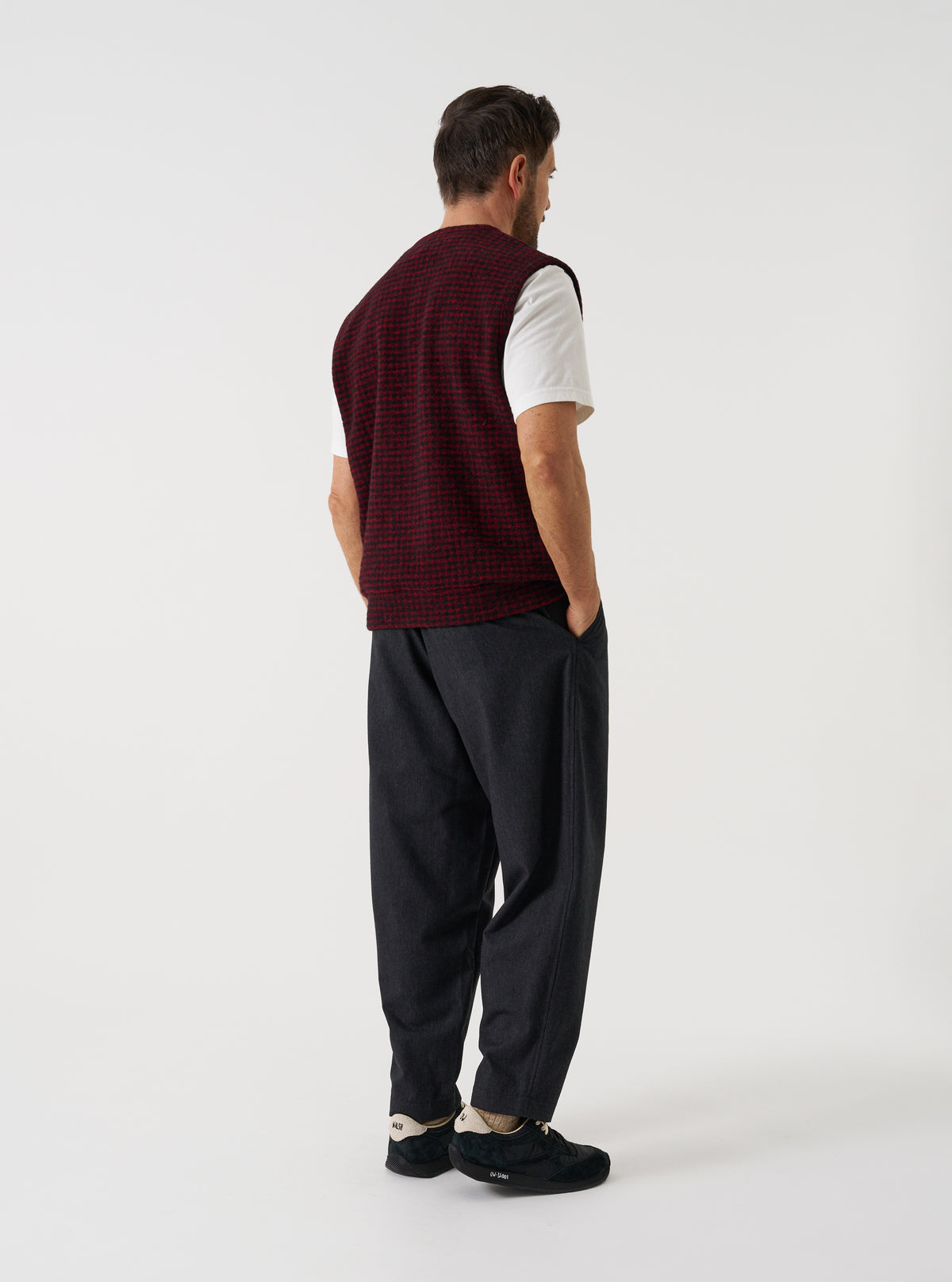 Black/Red 533 Wool Mix Giacomo Tank Top