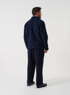 Navy Techno Melton Plain Tag Jacket
