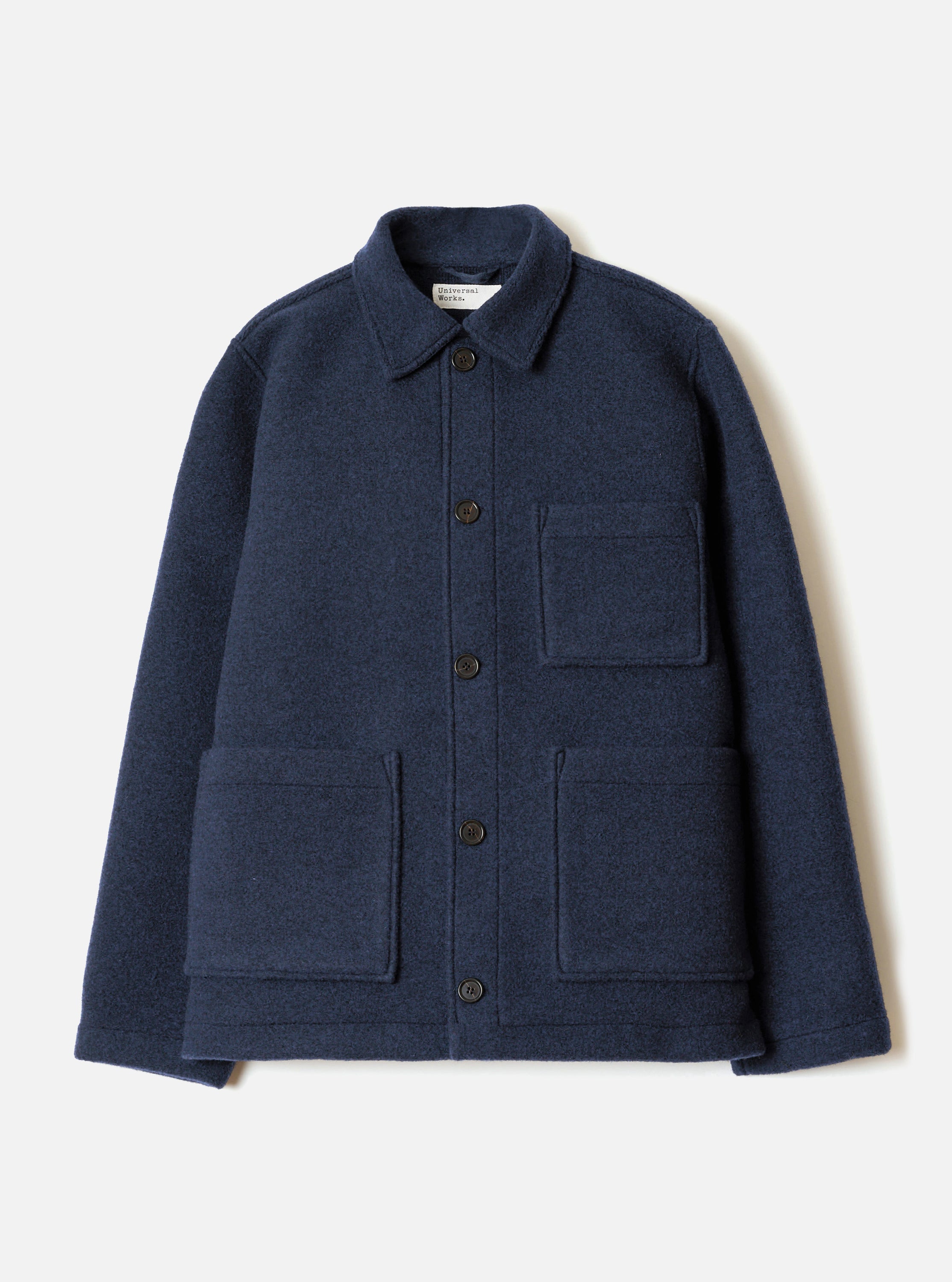 Men's Navy Techno Melton Plain Tag Jacket – Universal Works