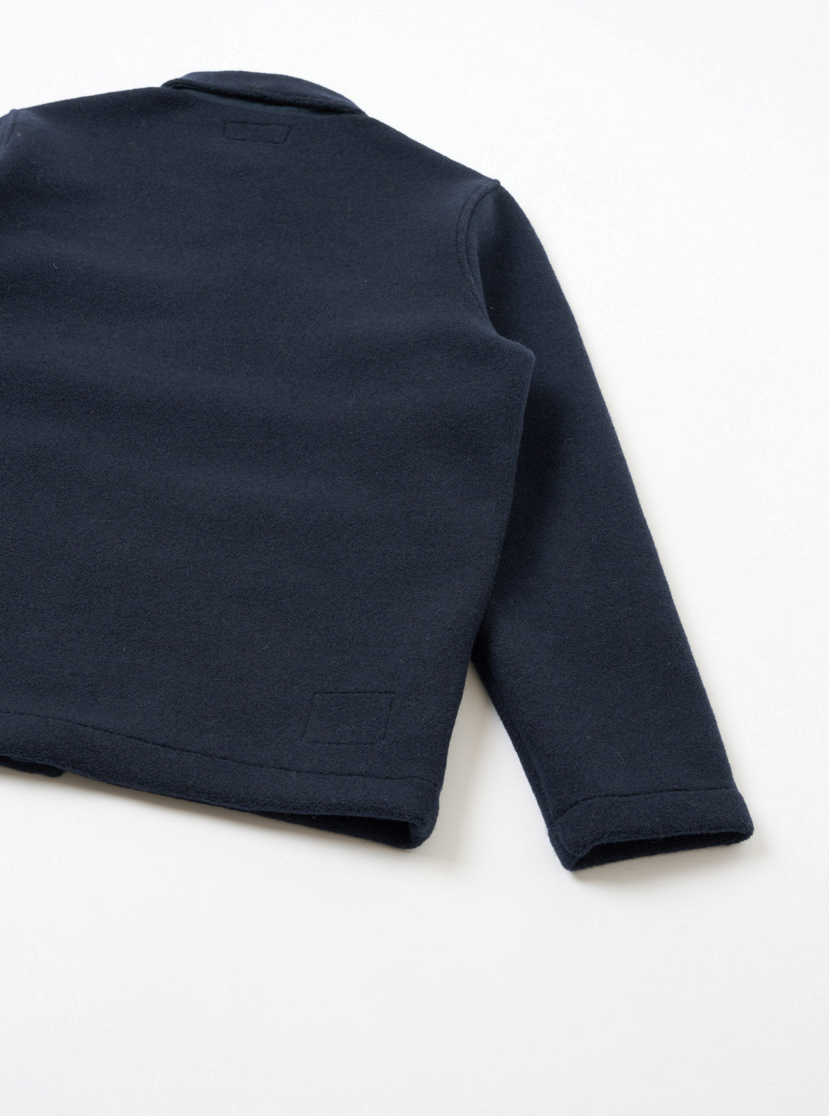 Navy Techno Melton Plain Tag Jacket