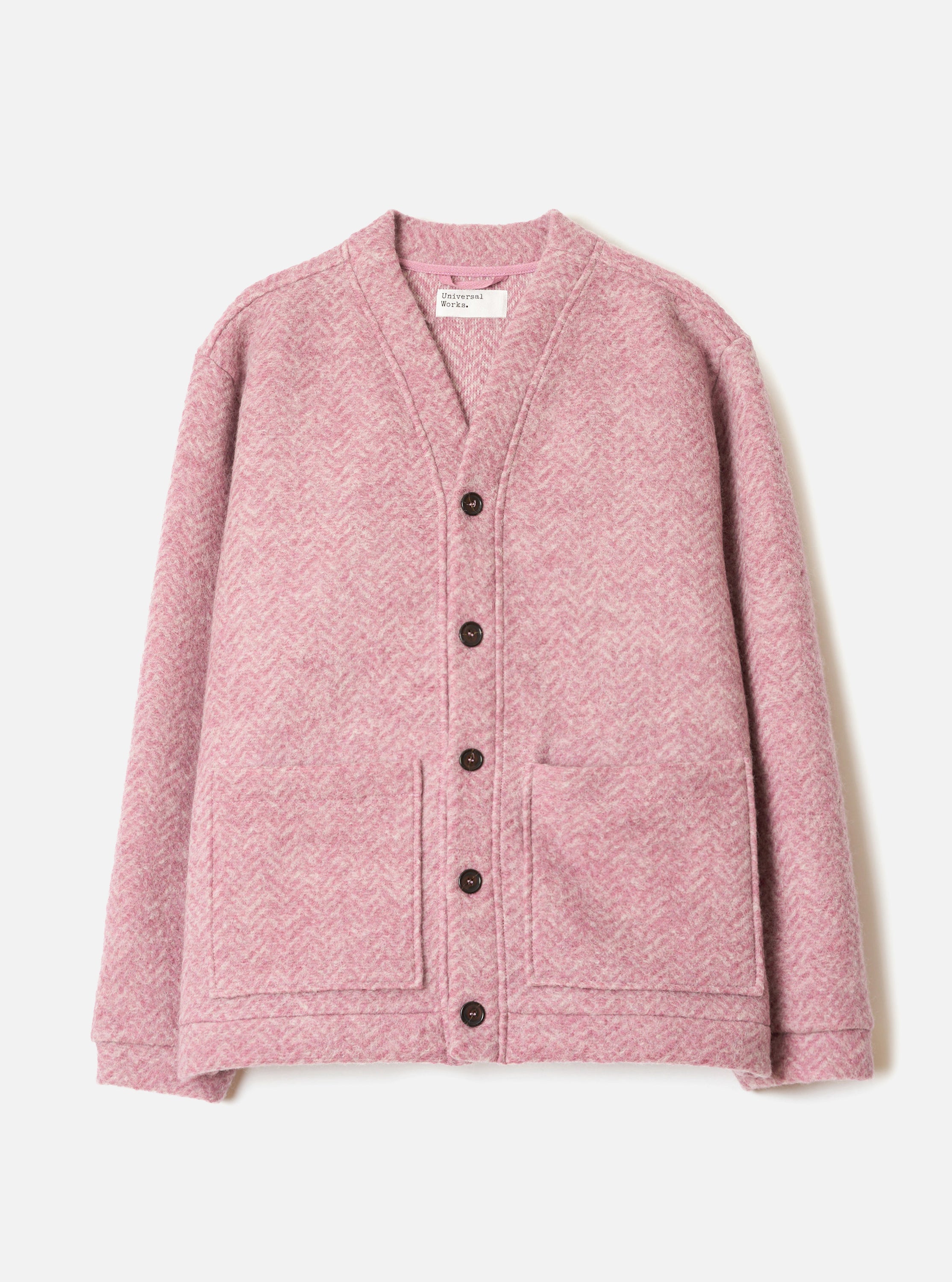 Men's Pink Raven Fleece Advance Cardigan – Universal Works