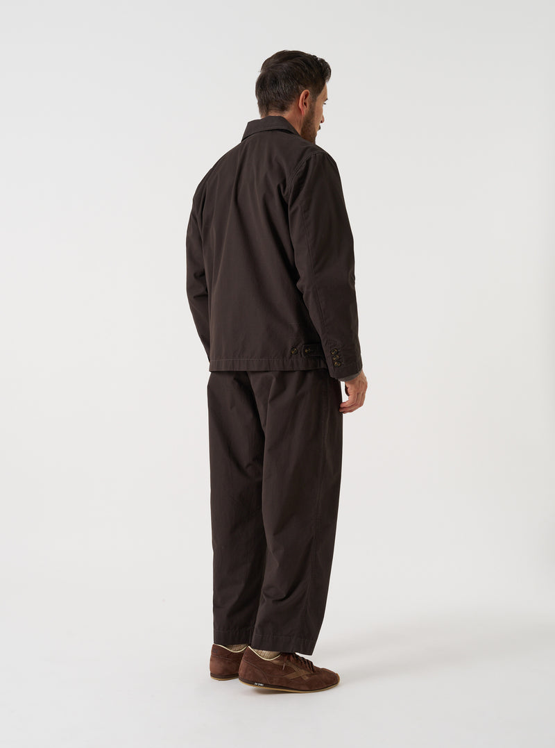Brown Micro Canvas Warmus Jacket
